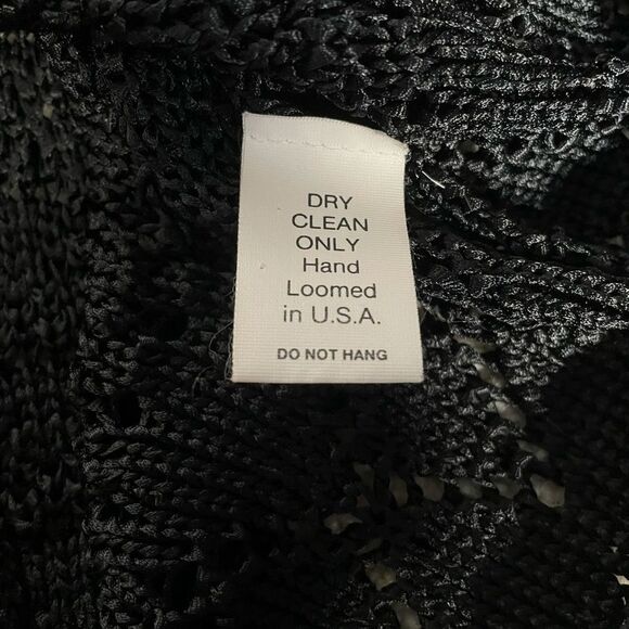 Hilary Smith Hand-loomed Black Cardigan L - Picture 8 of 10